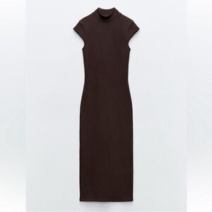 Zara - Brown Midi Dress SZ SMALL